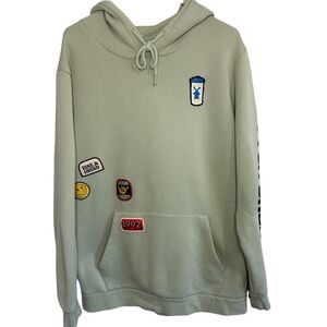 Dutch Bros Sage Hoodie with Fun Patches